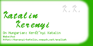 katalin kerenyi business card